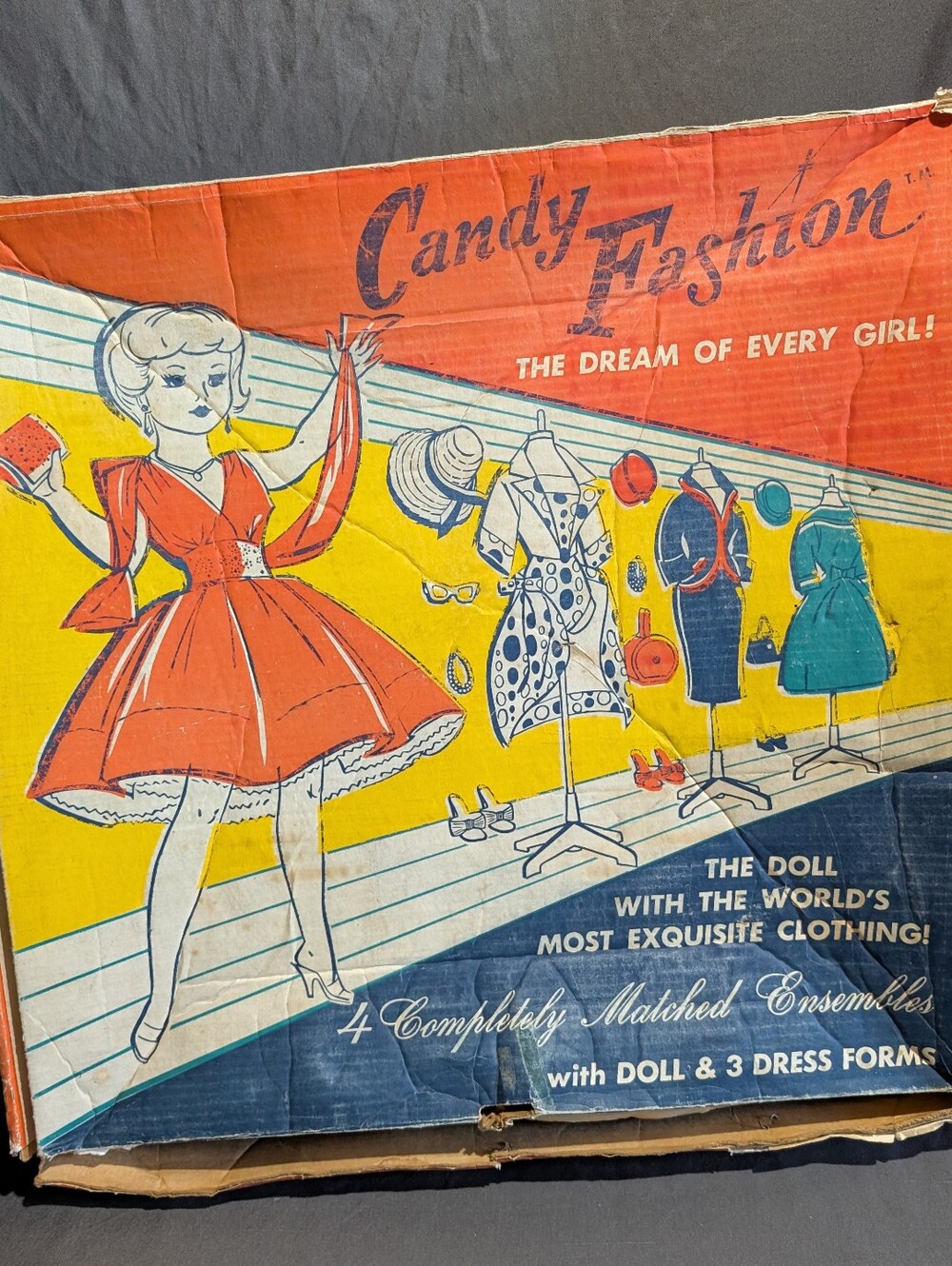 Candy Fashion Doll with 4 Outfits And Accessories in Original Box Deluxe Reading